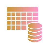 Table Data Icon Design vector