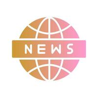 News Globe Icon Design vector