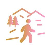 Nature Walk Icon Design vector