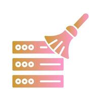Data Cleaning Icon Design vector