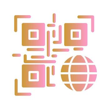 QR Code Website Icon Design vector
