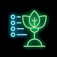 Neon style icon representing sustainable development goals vector