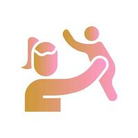 Mother and Son Icon Design vector
