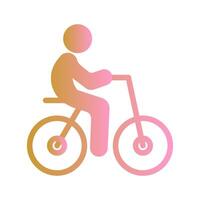 Person Biking Icon Design vector