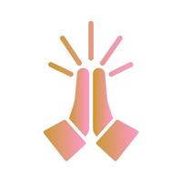 Folded Hands Icon Design vector