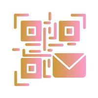 QR Code Email Icon Design vector