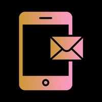 Mobile E-mail Icon Design vector
