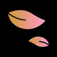 Leaf Fluttering in Wind Icon Design vector