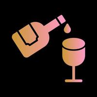 Wine Pouring Icon Design vector