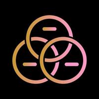Venn Diagram Icon Design vector