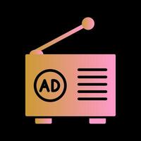Radio Ad Icon Design vector