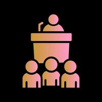 Press Conference Icon Design vector