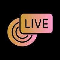 Live Broadcast Icon Design vector