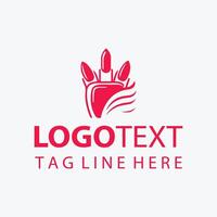 Nail Glow Logo Design vector
