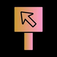 Diagonal Up Left Arrow Icon Design vector