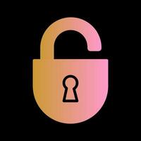 Open Lock Icon Design vector