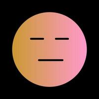 Neutral Face Icon Design vector