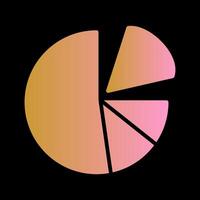 Pie Chart Icon Design vector