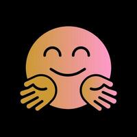 Hugging Face Icon Design vector