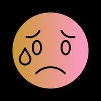 Crying Face Icon Design vector
