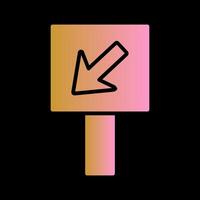 Diagonal Down Left Arrow Icon Design vector