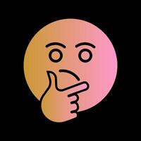 Thinking Face Icon Design vector