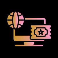Ticket System Icon Design vector