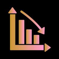 Chart Down Icon Design vector