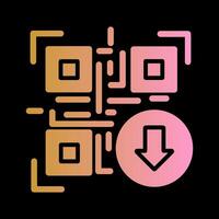QR Code Download Icon Design vector