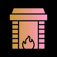 Fireplace Icon Design vector