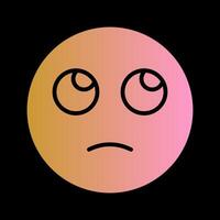 Face with Rolling Eyes Icon Design vector