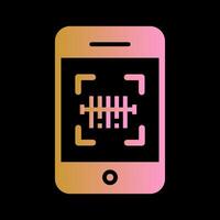 Mobile Scanning Icon Design vector