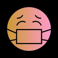 Face with Medical Mask Icon Design vector