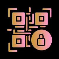 QR Code Encryption Icon Design vector