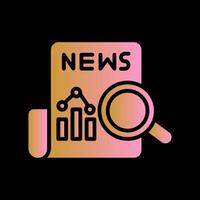 News Analysis Icon Design vector