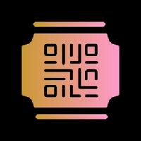 QR Code Ticket Icon Design vector