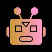 Robot Face Icon Design vector