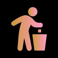 Litter in Bin Sign Icon Design vector