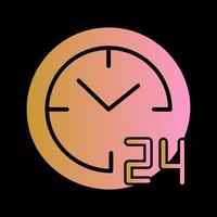 24 Hours Icon Design vector