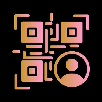 qr código contacto icono diseño vector