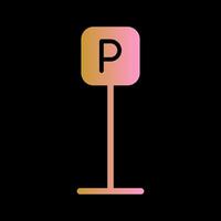 P Button Icon Design vector