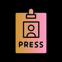 Press Pass Icon Design vector