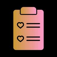 Wishlist Icon Design vector