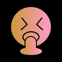Face Vomiting Icon Design vector