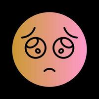 Pleading Face Icon Design vector