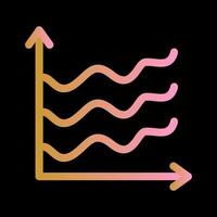 Spline Chart Icon Design vector