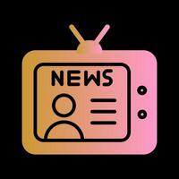 Newsreader Icon Design vector