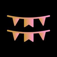Bunting Flags Icon Design vector