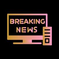 Breaking Story Icon Design vector