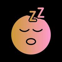Sleeping Face Icon Design vector